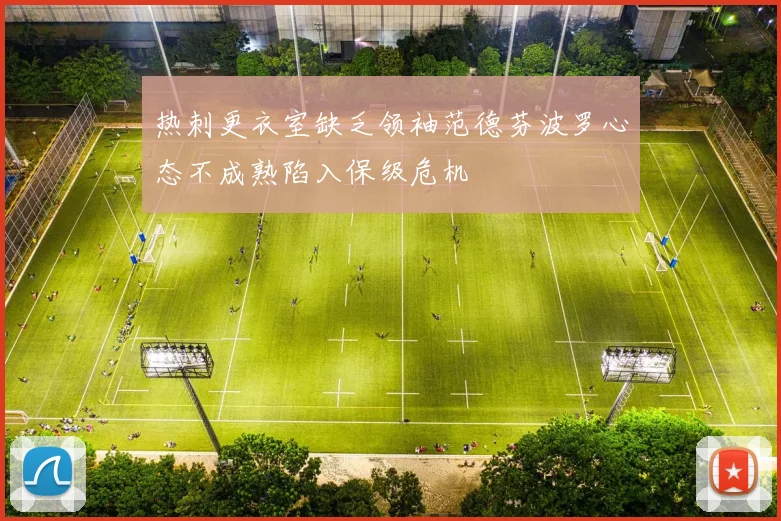 热刺更衣室缺乏领袖范德芬波罗心态不成熟陷入保级危机